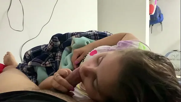 Xem My little stepdaughter plays with my cock in her mouth while we watch a movie (She doesn't know I recorded it Clip ấm áp