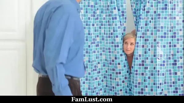 Watch Stepmom in Shower Thought it Was Her Husband's Dick Until She Finds Out Stepson is Behind The Curtains - Famlust warm Clips