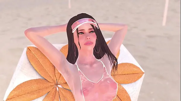 Watch Animation naked girl was sunbathing near the pool, it made the futa girl very horny and they had sex - 3d futanari porn warm Clips