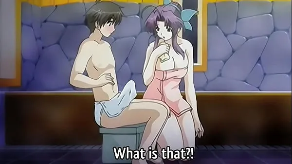 Se Step Mom gives a Bath to her 18yo Step Son - Hentai Uncensored [Subtitled varme klip