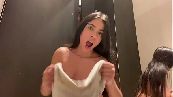 Watch They caught me in the store fitting room squirting, cumming everywhere warm Clips